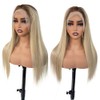 Ash BLonde Highlight Human Hair Wigs 22 Inch