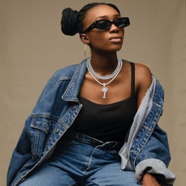 KAERUN Cuban Link Chain For Women Men Silver Crown Initial Pendant Necklace Iced Out Miami Bling Diamond Tennis Chain Necklaces A-Z Letter Pendant Rapper Hip Hop Jewelry