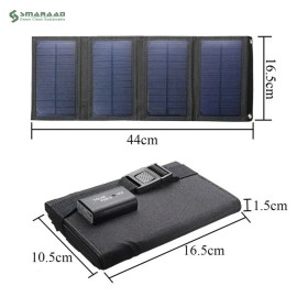 Us Stock Solar Panels 30W Usb Charger Portable Foldable Mini 30W Solar Pane Outdoor Waterproof Portable Foldable Solar  PanelsMaterial: Monocrystalline Silicon, Max. Power: 30W black