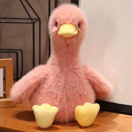 champracer Cuddly Toy Duck, Imitation Mink Plush Toy Duck, Duck Plush Toy, Cute Plush Duck, Fluffy Duck Rag Doll, Gift for Children (30 cm, Pink)