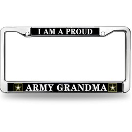 Proud Army Grandma License Plate Frame Custom US Army Support Fade-Resistant License Plate Frame Proud US Army Veteran License Plate Frame for Military