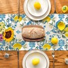 Artoid Mode Blue Lemon Iris Summer Table Runner, Seasonal Spring