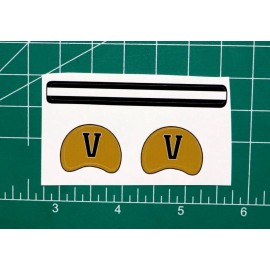 Vanderbilt Commodores "A" *DIECUT DECALS ONLY* Mini Football Gumball Helmets OPI