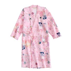 Women Japanese Air Cotton Style Pyjamas Nightdress Kimono Pajamas Robe C