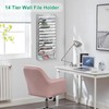 Solinxe Hanging Wall File Holder, 14 Tier Paper Storage Organizer,