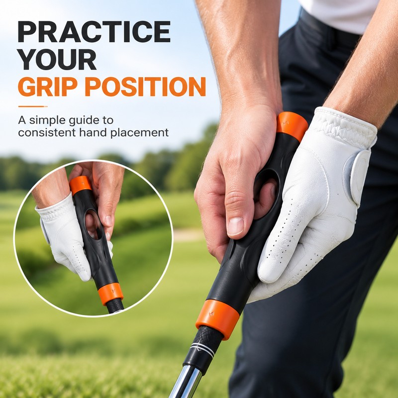 Golf Grip Trainer for Hand Position Practice – Anti-Slip PU