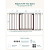 29-55" Extra Wide Baby Gate with Door, PressGuard P7, Brown