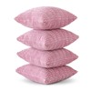 Sungeek Set of 4 Soft Corduroy Decorative Cushion Covers 45x45cm