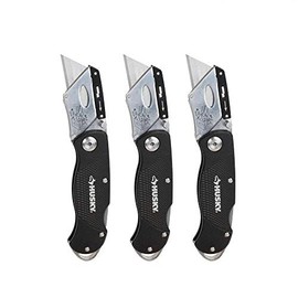 HUSKY 99732 Folding Lock-Back Utility Knife (3-Pack)