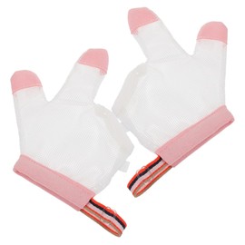 SUPVOX Pair Stop Thumb Sucking Gloves Teething Protection Mittens for Breathable Skin-Friendly Lock Nail Biting Gloves