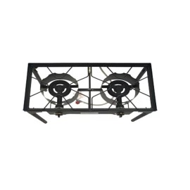 LP LIVING PLUS Heavy Duty Cast Iron 2 Burner Stove, 140000 BTU, Auto Ignition