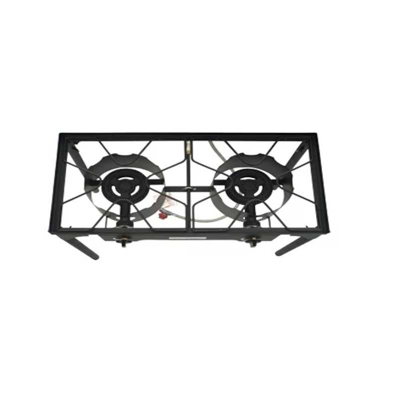 LP LIVING PLUS Heavy Duty Cast Iron 2 Burner Stove,