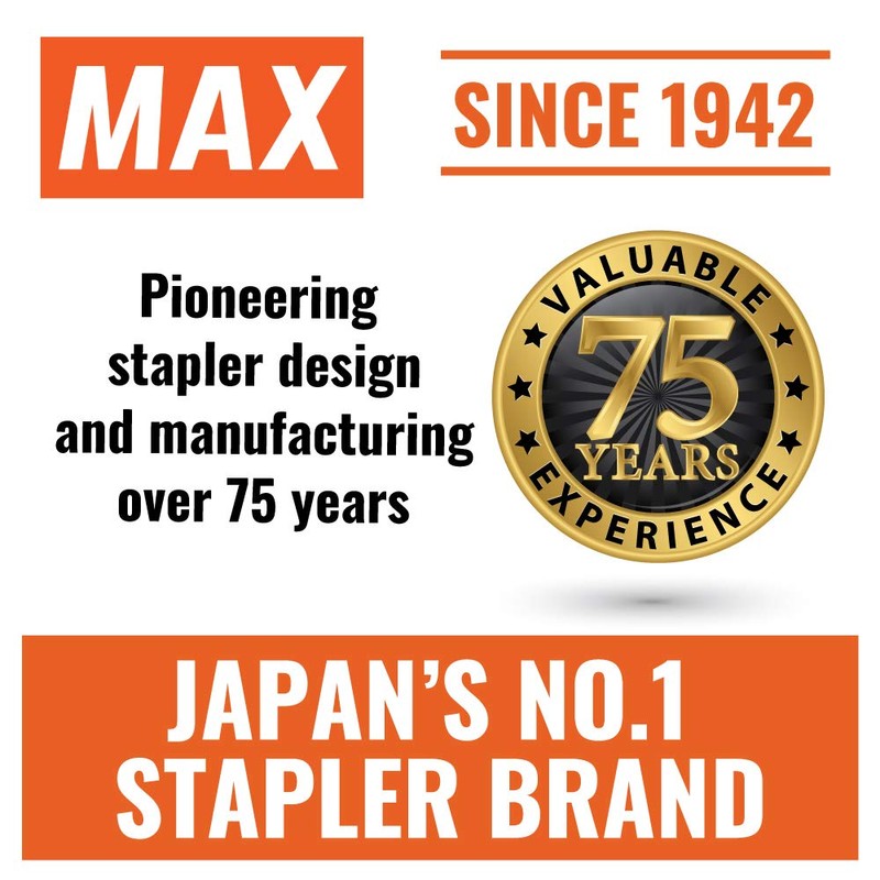 Max USA Easy Grip Heavy Duty Desk Stapler (HD-50F Black)