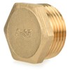 nutmanel Brass Plug, 1 Inch Male Thread, Brass Blanking Plug