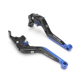 GZDLMoto Motorcycle CNC Brake Clutch Levers Short Adjustable Compatible with Yamaha MT-07 FZ07 2014-2023 | MT-09 FZ09 FJ09 2014-2020 (MT-09 14-2020, Black+Blue C)