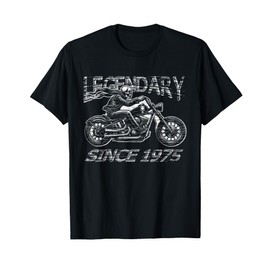 Legendary 50th Birthday Biker Motorcycle Gift 1975 T-Shirt