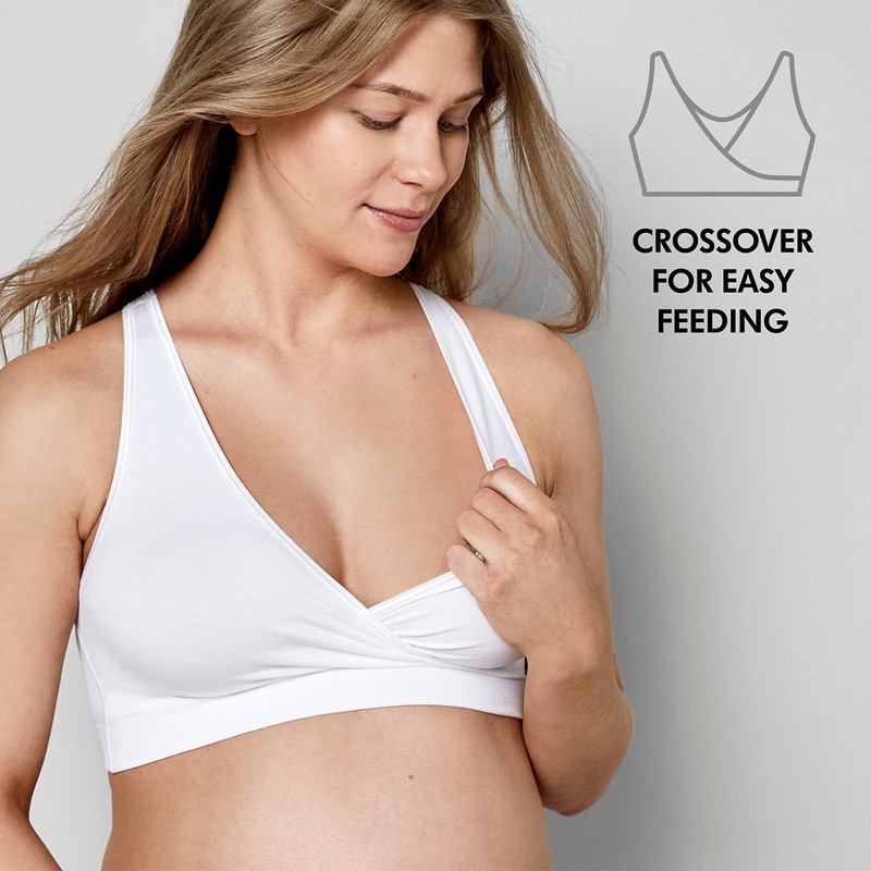 Medela Keep Cool Sleep Bra, Seamless Maternity & Nursing Sleep