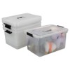 DynkoNA 4 Clear Storage Container with Lid, Container Storage Bin
