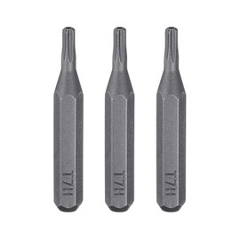 HARFINGTON 3pcs T7H Torx Screwdriver Bit 5/32" Hex Shank 28mm Length Magnetic Star 6 Point Head Hex Bits S2 Steel Screw Driver Bit for Electric Manual Screwdrivers Precision Repair