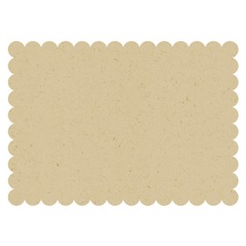 Unique 16078 - Scalloped Kraft Paper Placemats - 8 Count (Pack of 1)