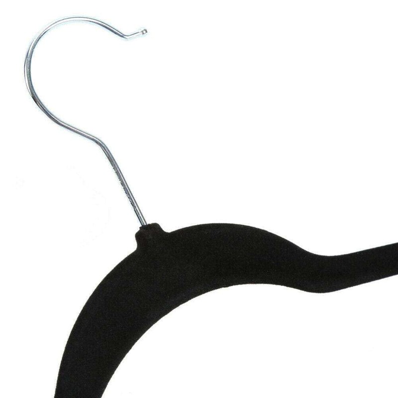 WPIQ Velvet Hangers, Non Slip Black Clothes Suit Hangers, 20