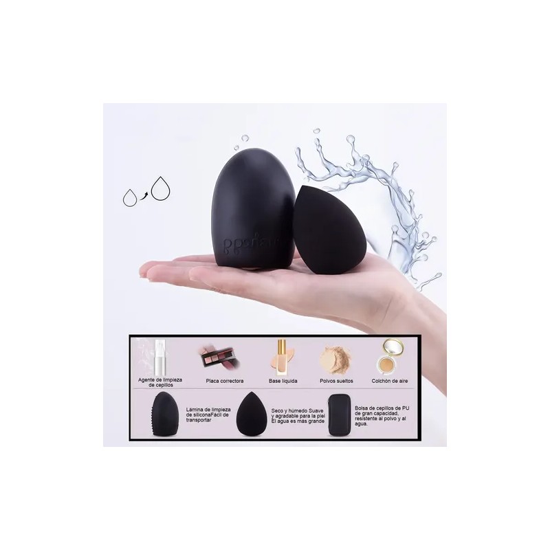 Set De Brochas De Maquillaje De 13 Piezas Con Esponja