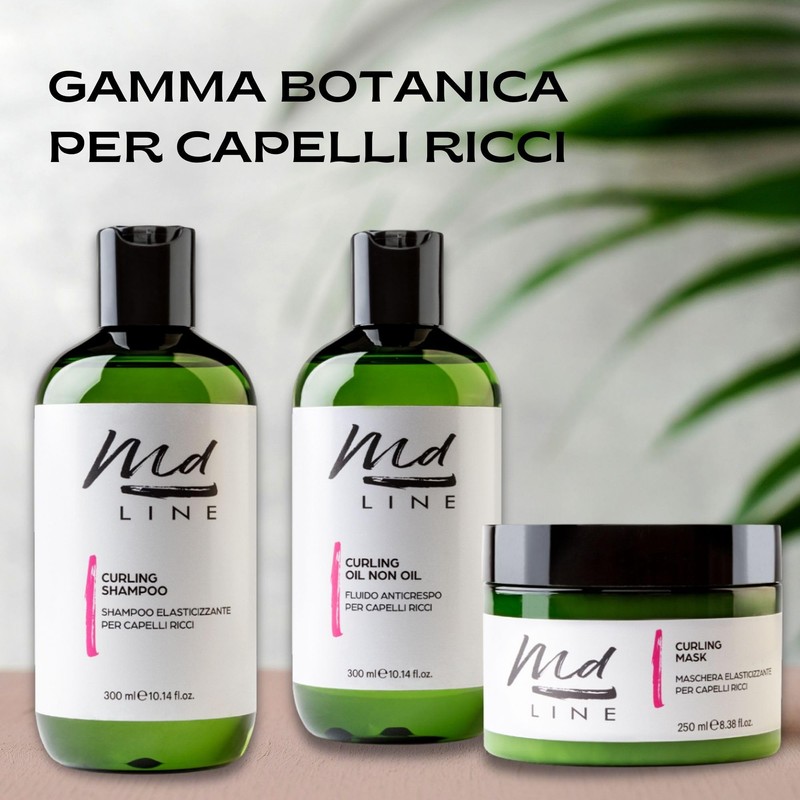 md line Curling Kit 2 Curls Hair Shampoo Mask