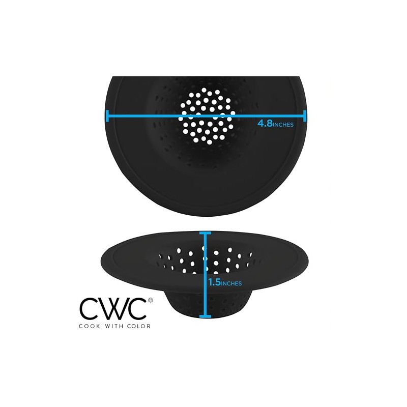 COOK WITH COLOR Kitchen Sink Strainer, Silicone, Flexible Sink Strainer,