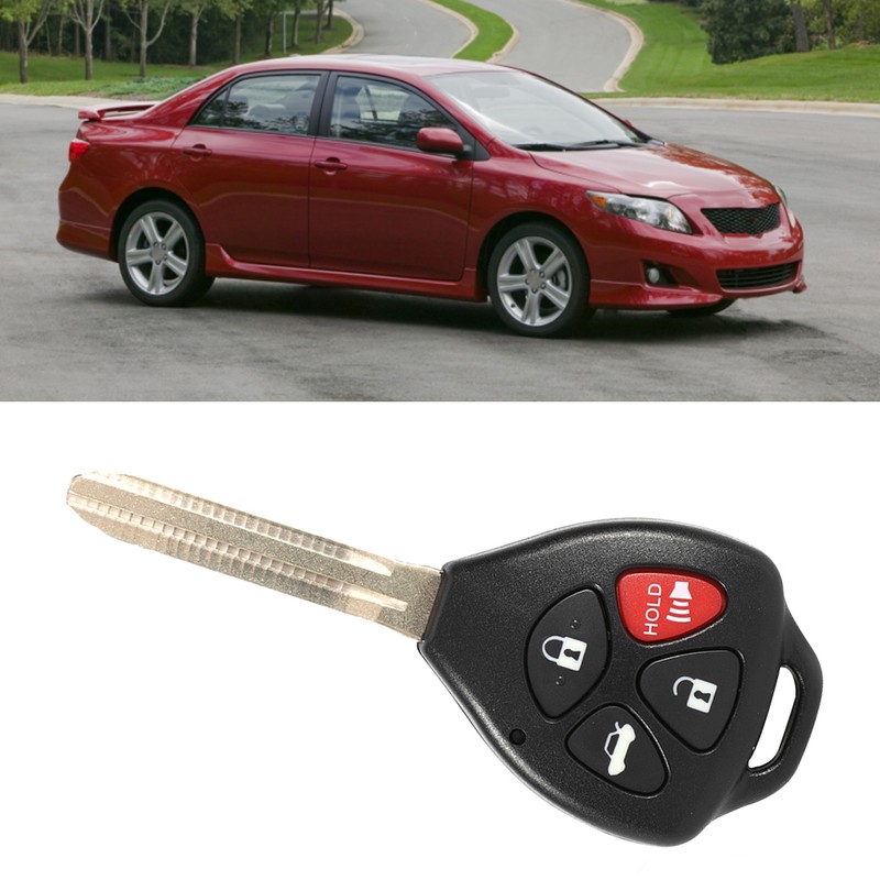 4 Buttons Car Remote Control Key Replacement Black Fits for