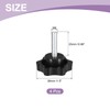 sourcing map 4Pcs M6 x 25mm Star Knobs, Plastic Hex