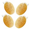 minkissy 4pcs Exfoliating Bath Sponge Scrubbers for Men Women Reusable