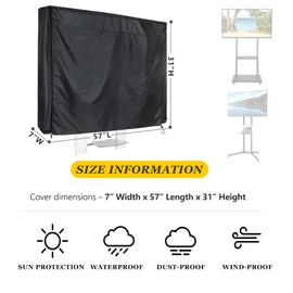 Mobile TV Stand Cover, Suitable For 45-60 Inches Mobile TV Cart, Waterproof, Weatherproof and Dust-Proof TV Screen Protectors