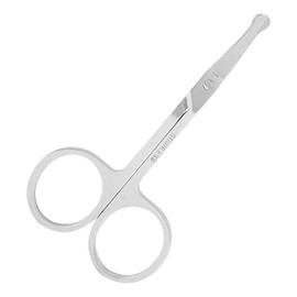 Tijeras de Vello Facial Redondeado, 100% Acero Inoxidable, Tijeras Profesionales de Aseo, para Cortar el Vello de la Nariz, Barba, Bigote, Ceja, etc. (2 piezas)