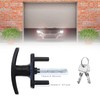 OTOTEC T Black Garage Door Lock 75mm Shaft 35mm Fixing