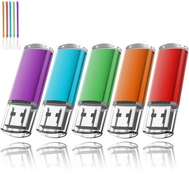 EASTBULL USB Stick 16 GB USB 3.0 Pack of 5 Multicoloured Memory Stick USB Sticks Data Storage