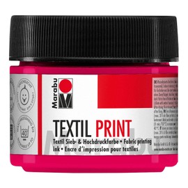 Marabu 17030050914 Textile Print Primary Magenta 100 ml, Water-based Sieve and High Pressure Ink, Odourless and Lightfast, Long Open Time, for Light and Dark Textiles