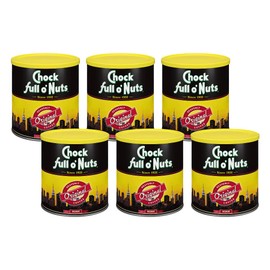 Chock Full o’Nuts Original Roast, Medium Roast Ground Coffee, Gourmet Coffee Beans – Smooth, Full-Bodied, and Rich Coffee 26 Oz. Can, (Pack of 6)