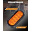 cciyu 6" 2pcs Oval LED Trailer Tail Lights 10 LED