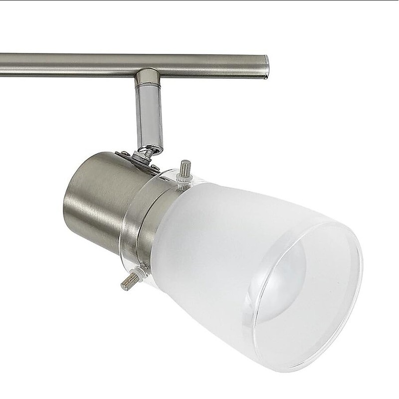 Laite Lumens 4-Light Track Lighting Kit, Brushed Nickel Flush Mount