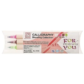 Kuretake Zig Memory System Blending Calligraphy Collection - 2mm & 5mm, Set of 3, Dual Tip