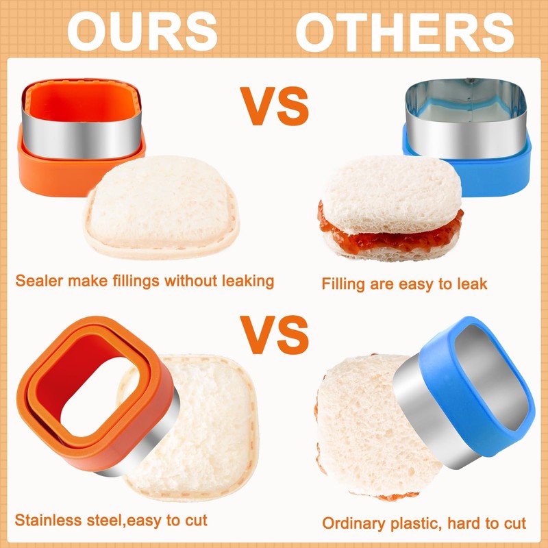 Nifogo Cookie Cutters Children's Bread and Vegetables 48 Pieces, Mickey