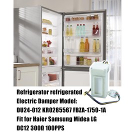 DU24-012 Refrigerator Electric Damper, KR0285567 FBZA-1750-1A DC12V Fit for Haier Refrigerator Electric Air Door Assembly