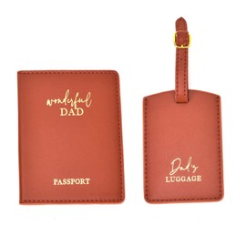 Passport Cover and Luggage Tag Set - Wonderful Dad/Dad's Luggage