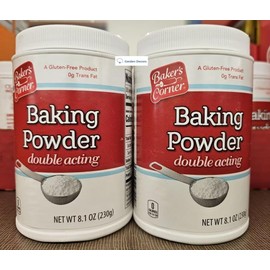 Baker's Corner Baking Powder Double Acting 8.1oz 230g (Two Cans)