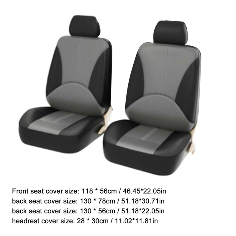 4 Pieces Car Seat Covers, Universal Breathable Leather Seat Protector