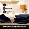 Softopia Cotton Navy Waffle Kitchen Dish Towels, 100% Cotton, Quick