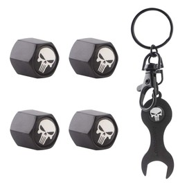 GLL Reifen Ventilkappen mit Schlüsselanhänger für Autos, Geländewagen, Fahrrad und Fahrrad, LKW, Motorräder, Heavy-Duty, Airtight Dichtung, Schraube-On