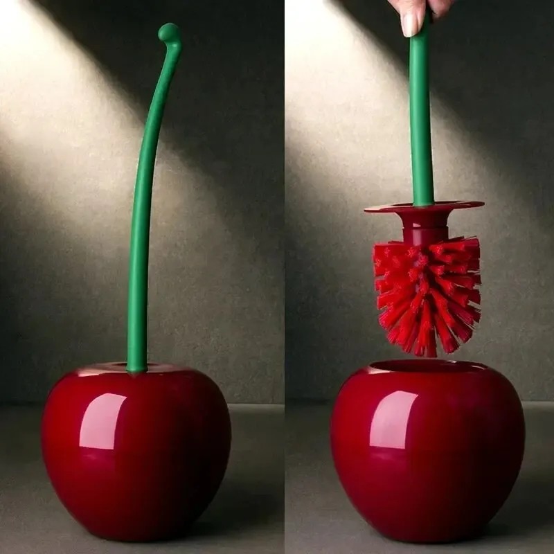 Cherry Shape Toilet Brush with Holder for Bathroom Cleaning –