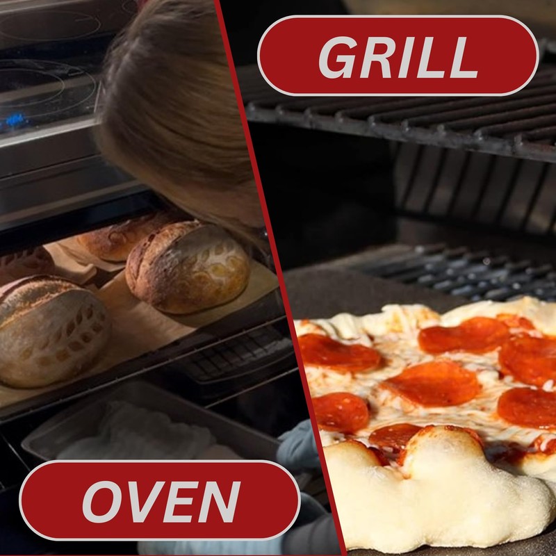 ThermiChef 14" by 20" Pizza Steel (1/4" Thickness) - Multipurpose