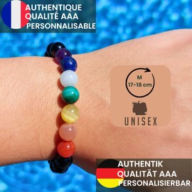 ARMONY PARIS Chakra Bracelet Real Stones Gemstone Bracelet Chakra Bracelet Yoga for Men and Women, Gemstone, Agate